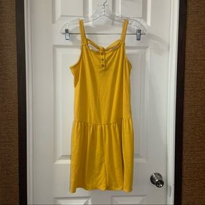 Art Class Girls Yellow/Marigold Ribbed Sleeveless Romper size XL